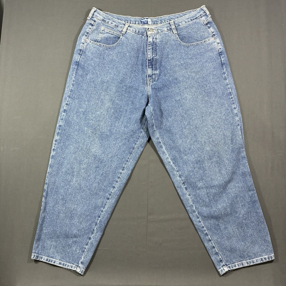 Venezia Jeans Womens Plus Size 20W Blue Denim High Rise Straight Leg 28 Inseam